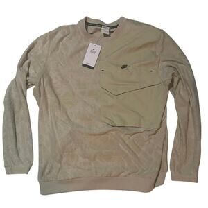 Nike Tech Pack Dri-Fit Pullover Sweatshirt Mens XL Desert Beige Cargo Pocket NWT